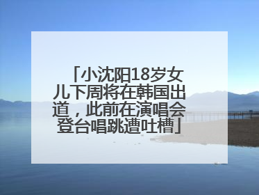 小沈阳18岁女儿下周将在韩国出道，此前在演唱会登台唱跳遭吐槽