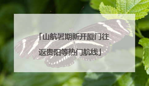 山航暑期新开厦门往返贵阳等热门航线