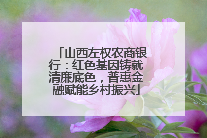 山西左权农商银行：红色基因铸就清廉底色，普惠金融赋能乡村振兴