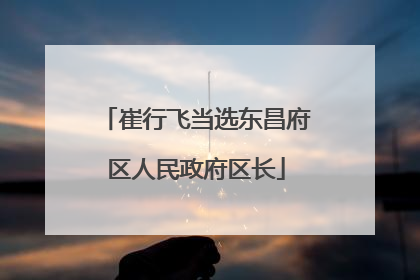 崔行飞当选东昌府区人民政府区长