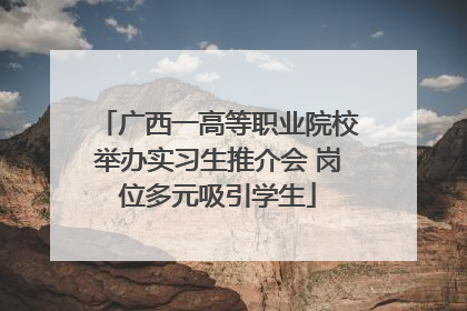 广西一高等职业院校举办实习生推介会 岗位多元吸引学生