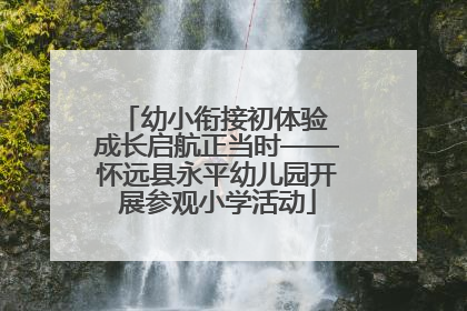 幼小衔接初体验 成长启航正当时——怀远县永平幼儿园开展参观小学活动