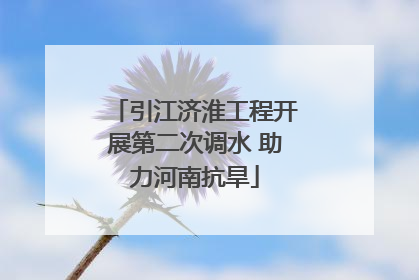 引江济淮工程开展第二次调水 助力河南抗旱