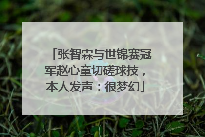 张智霖与世锦赛冠军赵心童切磋球技，本人发声：很梦幻