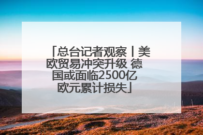 总台记者观察丨美欧贸易冲突升级 德国或面临2500亿欧元累计损失