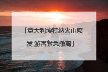 意大利埃特纳火山喷发 游客紧急撤离