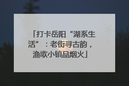 打卡岳阳“湖系生活”：老街寻古韵，渔歌小镇品烟火