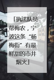 执法队员帮梅农，宁波这条“杨梅街”有最鲜甜的市井烟火