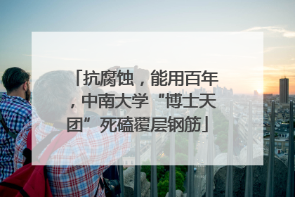 抗腐蚀，能用百年，中南大学“博士天团”死磕覆层钢筋