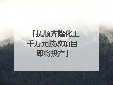 抚顺齐隆化工千万元技改项目即将投产