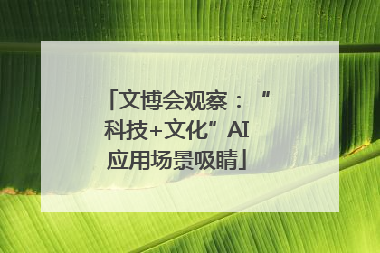 文博会观察：“科技+文化”AI应用场景吸睛