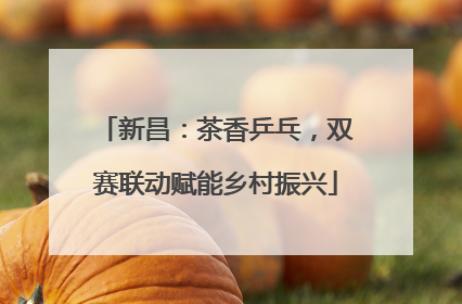 新昌：茶香乒乓，双赛联动赋能乡村振兴