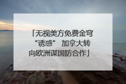 无视美方免费金穹“诱惑” 加拿大转向欧洲谋国防合作