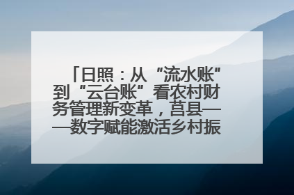 日照：从“流水账”到“云台账”看农村财务管理新变革，莒县——数字赋能激活乡村振兴“一池春水”