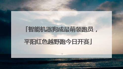 智能机器狗成最萌领跑员，平阳红色越野跑今日开赛