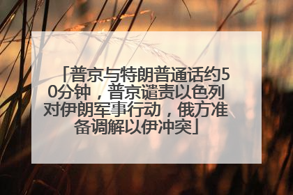 普京与特朗普通话约50分钟，普京谴责以色列对伊朗军事行动，俄方准备调解以伊冲突