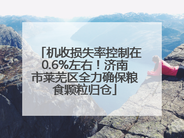 机收损失率控制在0.6%左右！济南市莱芜区全力确保粮食颗粒归仓