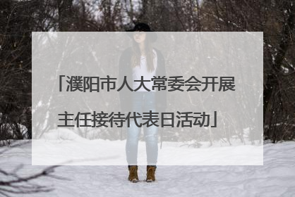 濮阳市人大常委会开展主任接待代表日活动