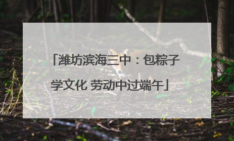 潍坊滨海三中：包粽子学文化 劳动中过端午