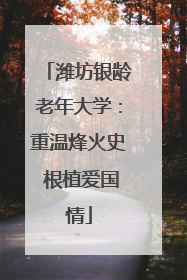 潍坊银龄老年大学：重温烽火史 根植爱国情