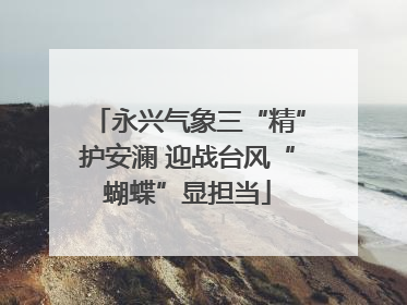永兴气象三“精”护安澜 迎战台风“蝴蝶”显担当