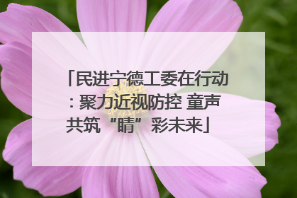 民进宁德工委在行动：聚力近视防控 童声共筑“睛”彩未来