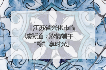 江苏省兴化市临城街道：浓情端午 “粽”享时光