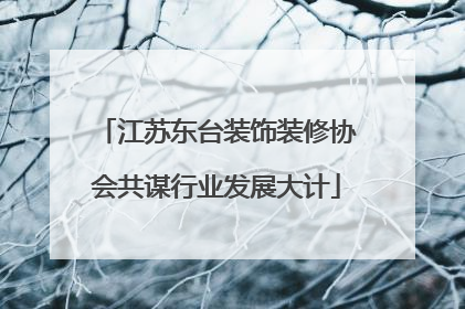 江苏东台装饰装修协会共谋行业发展大计