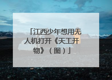 江西少年想用无人机打开《天工开物》（图）