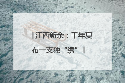 江西新余：千年夏布一支独“绣”