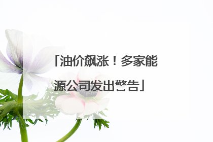 油价飙涨！多家能源公司发出警告