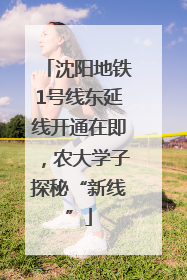 沈阳地铁1号线东延线开通在即，农大学子探秘“新线”