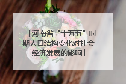 河南省“十五五”时期人口结构变化对社会经济发展的影响