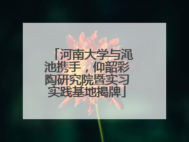 河南大学与渑池携手，仰韶彩陶研究院暨实习实践基地揭牌