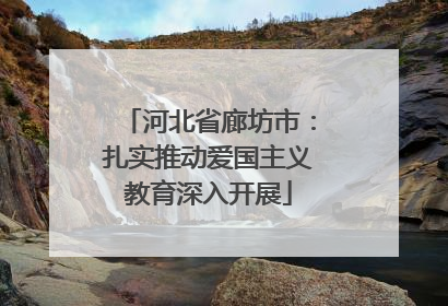 河北省廊坊市：扎实推动爱国主义教育深入开展