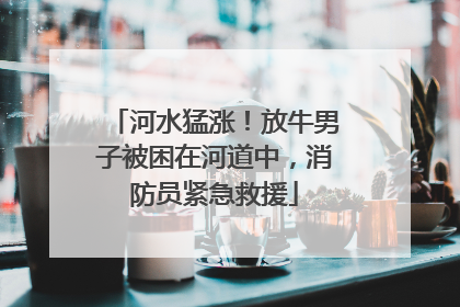 河水猛涨！放牛男子被困在河道中，消防员紧急救援