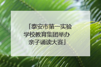 泰安市第一实验学校教育集团举办亲子诵读大赛