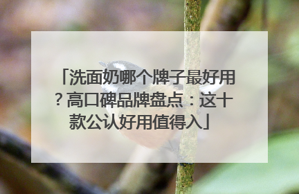 洗面奶哪个牌子最好用？高口碑品牌盘点：这十款公认好用值得入