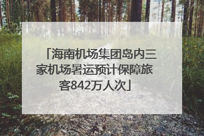海南机场集团岛内三家机场暑运预计保障旅客842万人次