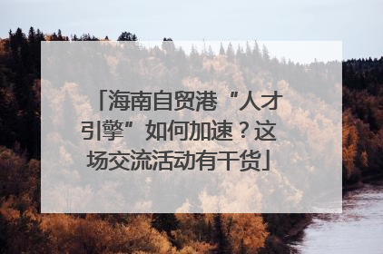 海南自贸港“人才引擎”如何加速？这场交流活动有干货