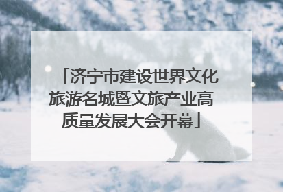 济宁市建设世界文化旅游名城暨文旅产业高质量发展大会开幕