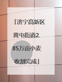 济宁高新区黄屯街道2.85万亩小麦收割完成