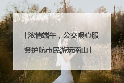 浓情端午，公交暖心服务护航市民游玩南山