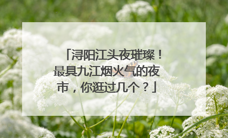 浔阳江头夜璀璨！最具九江烟火气的夜市，你逛过几个？