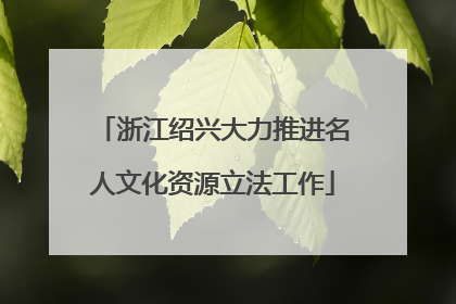 浙江绍兴大力推进名人文化资源立法工作