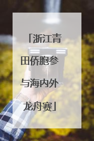 浙江青田侨胞参与海内外龙舟赛