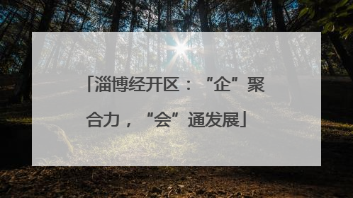 淄博经开区：“企”聚合力，“会”通发展