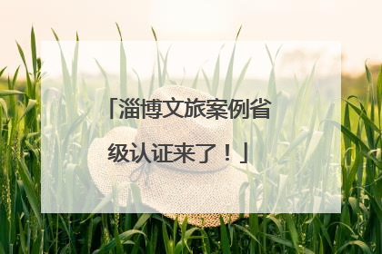 淄博文旅案例省级认证来了！