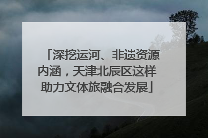 深挖运河、非遗资源内涵，天津北辰区这样助力文体旅融合发展