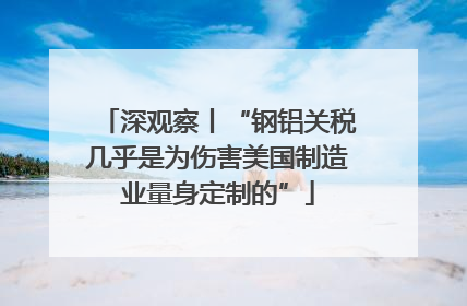 深观察丨“钢铝关税几乎是为伤害美国制造业量身定制的”